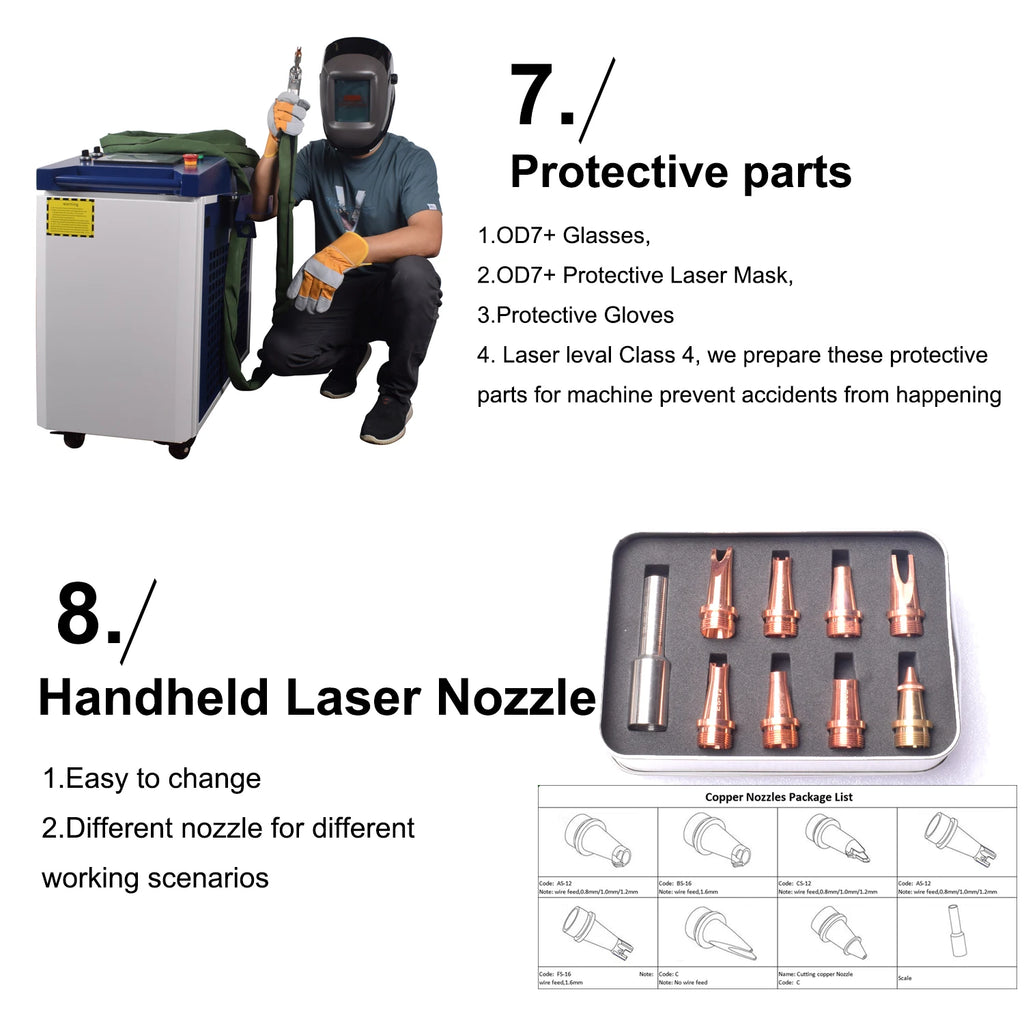 2025 4 IN 1 Raycus 2000W Fiber Laser Welding Cleaning Cutting Machine Weld Seam Clean Machine water chiller