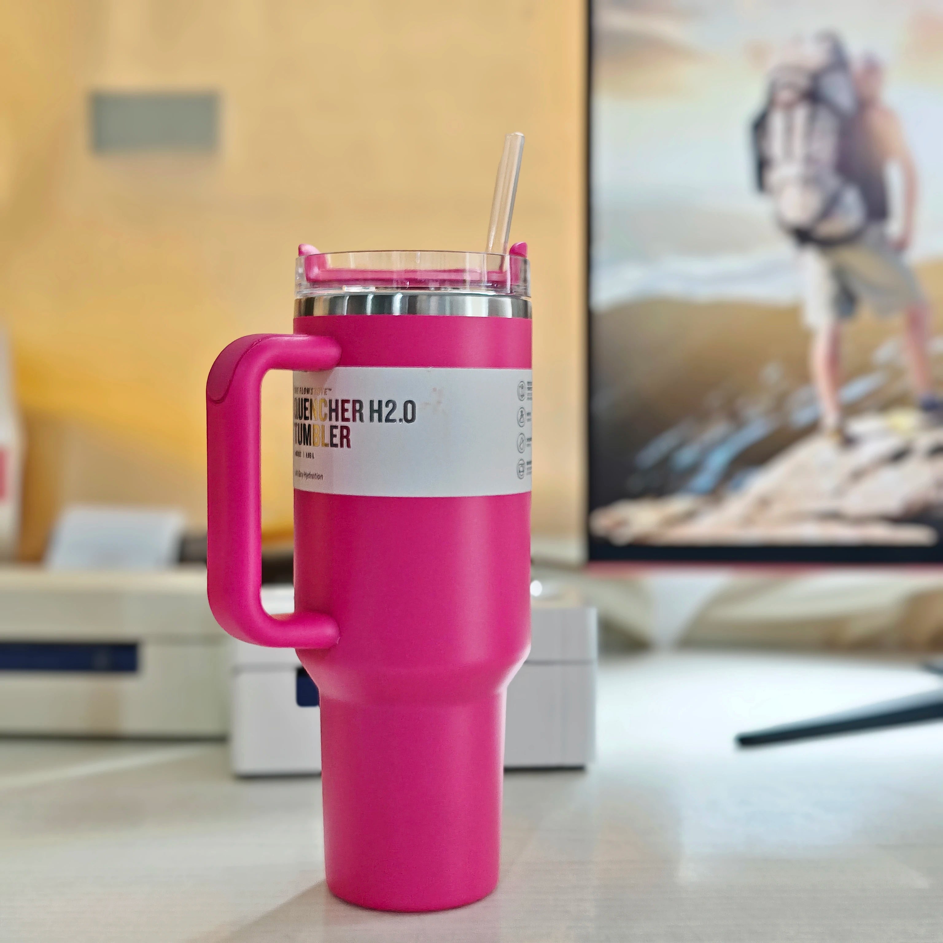 40oz lidar with stainless steel straw lid vacuum insulated car mug double wall thermal travel cup for cold beverages